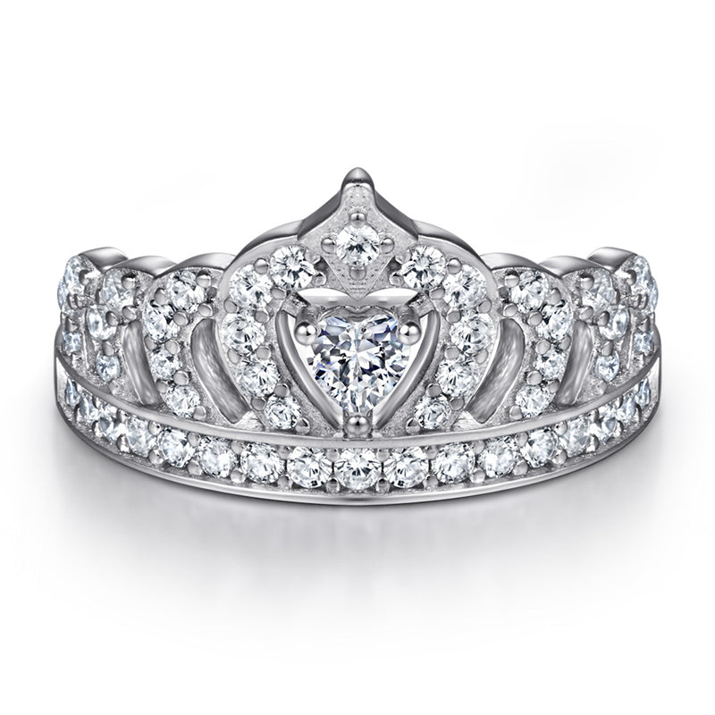 S925 Sterling Silver Crown Ring – Minimalist Summer Jewelry for Women