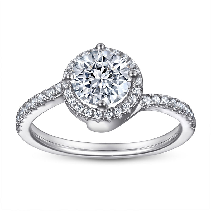 S925 Sterling Silver Double Layer Crown Ring – Elegant Zirconia Wedding Jewelry