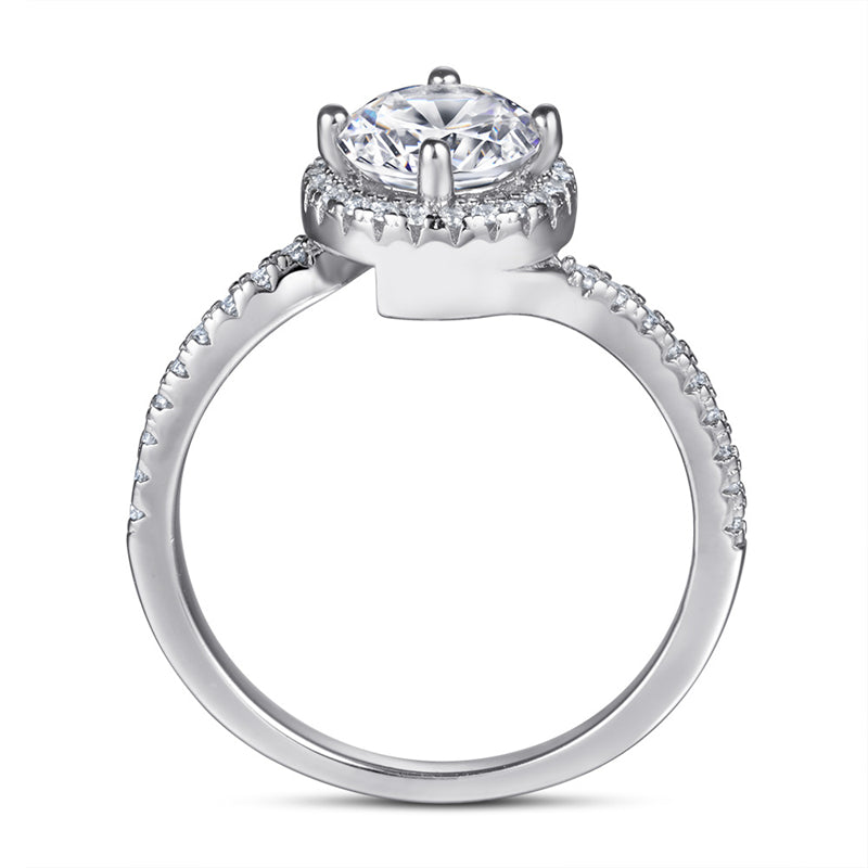 S925 Sterling Silver Double Layer Crown Ring – Elegant Zirconia Wedding Jewelry