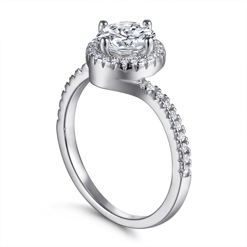 S925 Sterling Silver Double Layer Crown Ring – Elegant Zirconia Wedding Jewelry