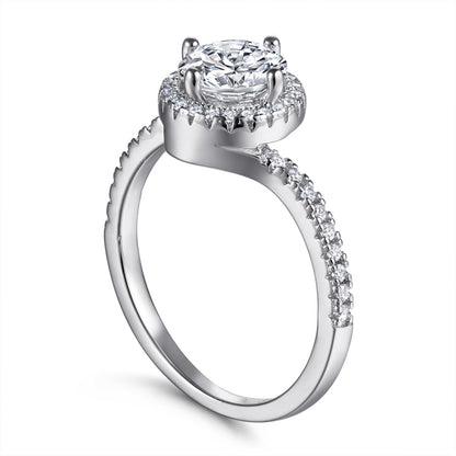 S925 Sterling Silver Double Layer Crown Ring – Elegant Zirconia Wedding Jewelry