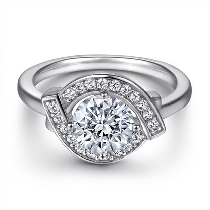 S925 Sterling Silver Full Pavé Band Ring – Korean-Inspired Elegant Jewelry
