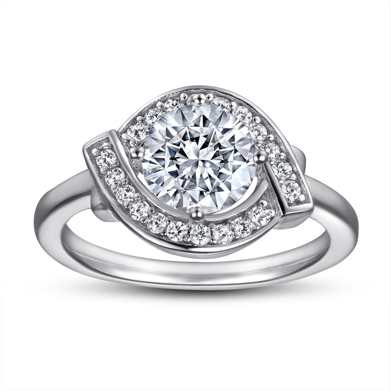 S925 Sterling Silver Full Pavé Band Ring – Korean-Inspired Elegant Jewelry