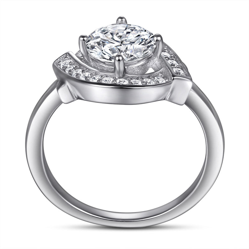 S925 Sterling Silver Full Pavé Band Ring – Korean-Inspired Elegant Jewelry