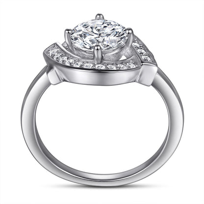 S925 Sterling Silver Full Pavé Band Ring – Korean-Inspired Elegant Jewelry