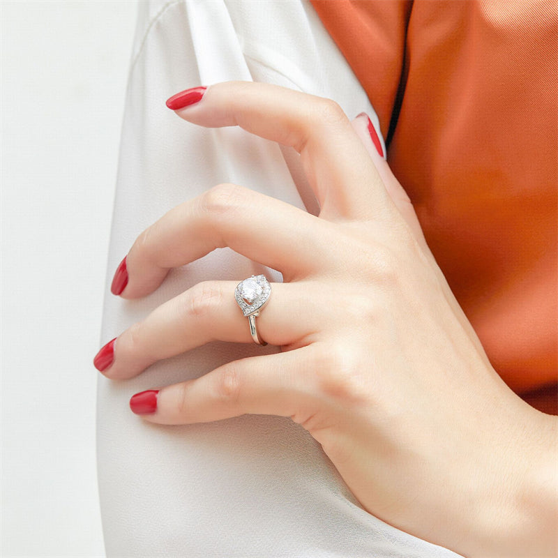 S925 Sterling Silver Full Pavé Band Ring – Korean-Inspired Elegant Jewelry