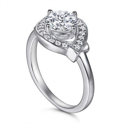 S925 Sterling Silver Full Pavé Band Ring – Korean-Inspired Elegant Jewelry
