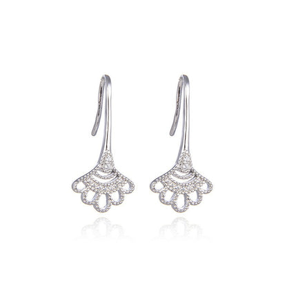 S925 Sterling Silver Geometric Drop Earrings - European & American Style Minimalist Dangle Earrings for Women