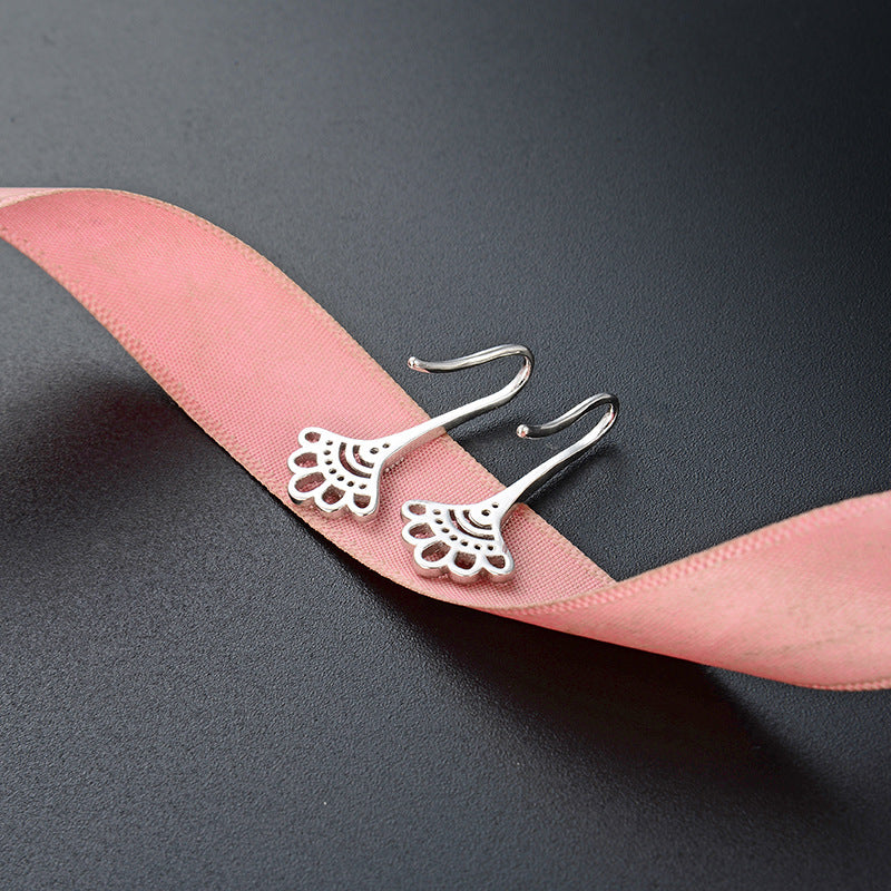 S925 Sterling Silver Geometric Drop Earrings - European & American Style Minimalist Dangle Earrings for Women