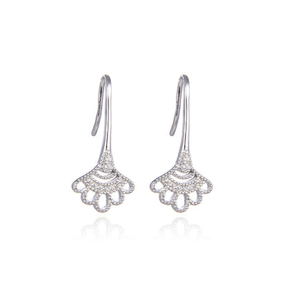 S925 Sterling Silver Geometric Drop Earrings - European & American Style Minimalist Dangle Earrings for Women