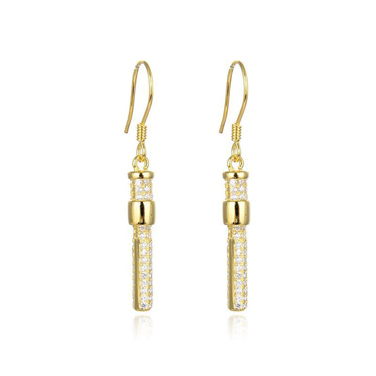 S925 Sterling Silver Geometric Drop Earrings - Korean Style Minimalist Dangle Earrings for Women