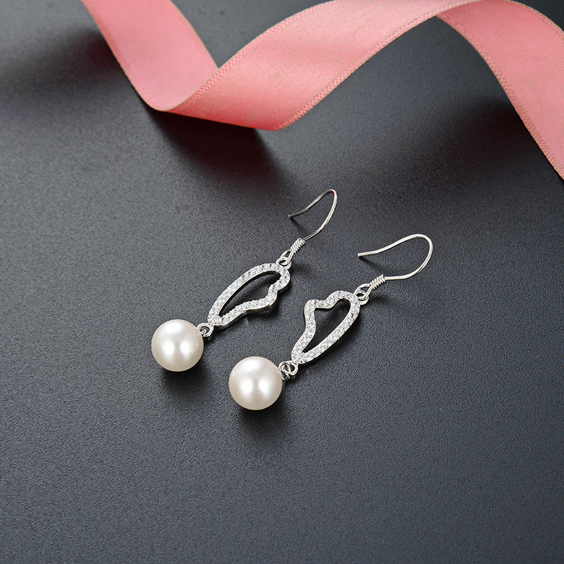 S925 Sterling Silver Geometric Drop Earrings - Korean Style Minimalist Dangle Earrings for Women