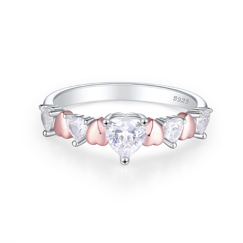 S925 Sterling Silver Heart-Shaped Ring - Elegant Love-Inspired Jewelry for Women