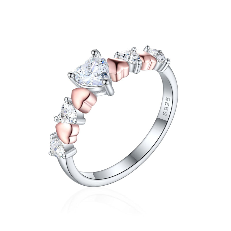 S925 Sterling Silver Heart-Shaped Ring - Elegant Love-Inspired Jewelry for Women