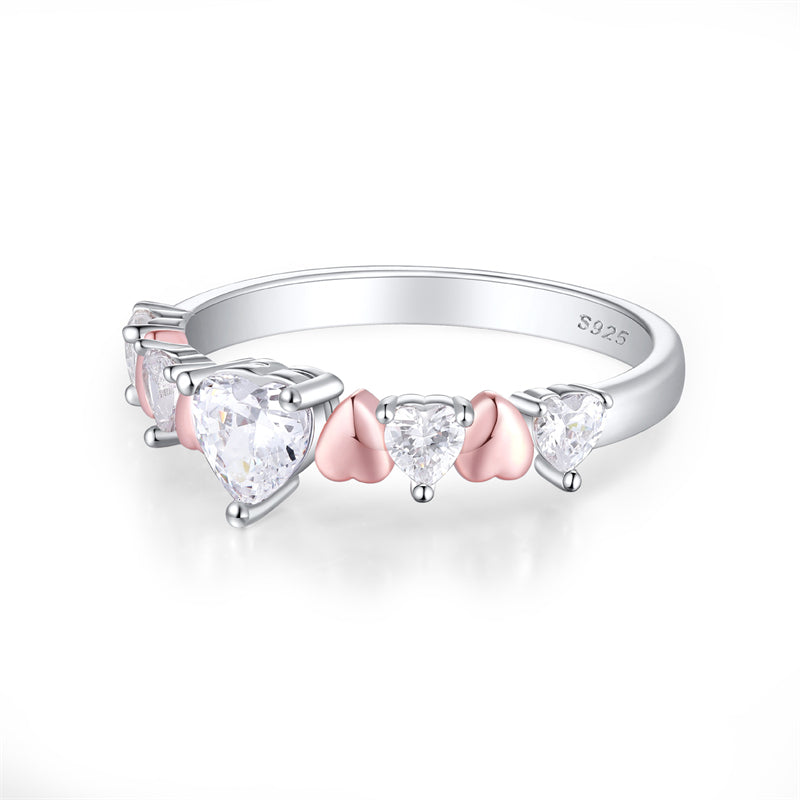 S925 Sterling Silver Heart-Shaped Ring - Elegant Love-Inspired Jewelry for Women