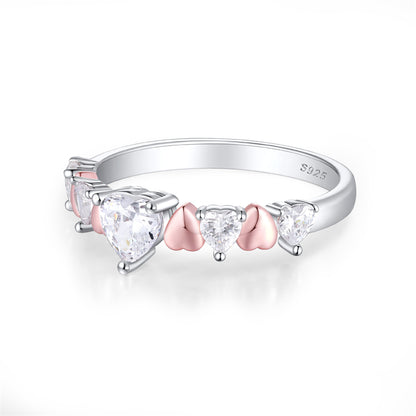 S925 Sterling Silver Heart-Shaped Ring - Elegant Love-Inspired Jewelry for Women