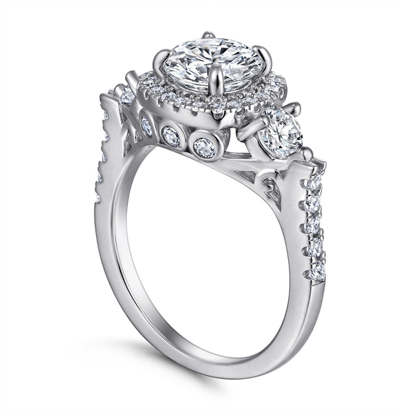 S925 Sterling Silver Heart-Shaped Zirconia Ring – Elegant Simulated Diamond Ring for Women