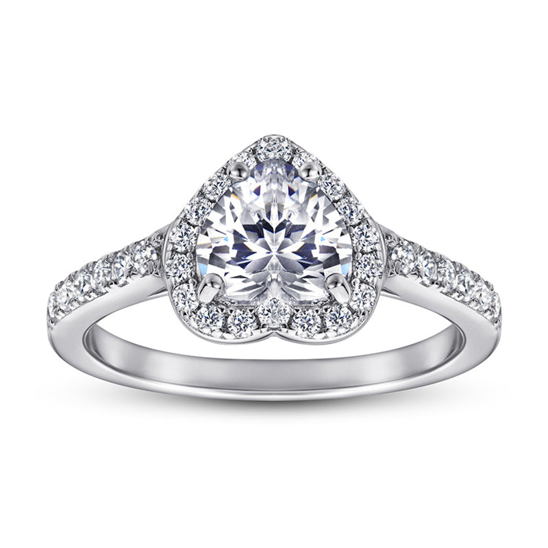 S925 Sterling Silver Heart Ring - Korean Style Bestselling Zirconia Jewelry