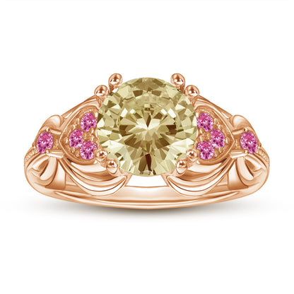 S925 Sterling Silver Heart Ring - Romantic Rose Gold Plated Jewelry for Women