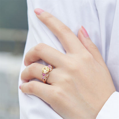 S925 Sterling Silver Heart Ring - Romantic Rose Gold Plated Jewelry for Women