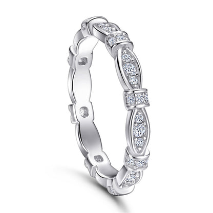 S925 Sterling Silver Interlocking Leaf Ring Set - Nature-Inspired Stackable Wedding Jewelry