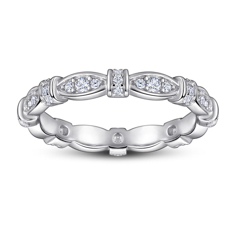 S925 Sterling Silver Interlocking Leaf Ring Set - Nature-Inspired Stackable Wedding Jewelry