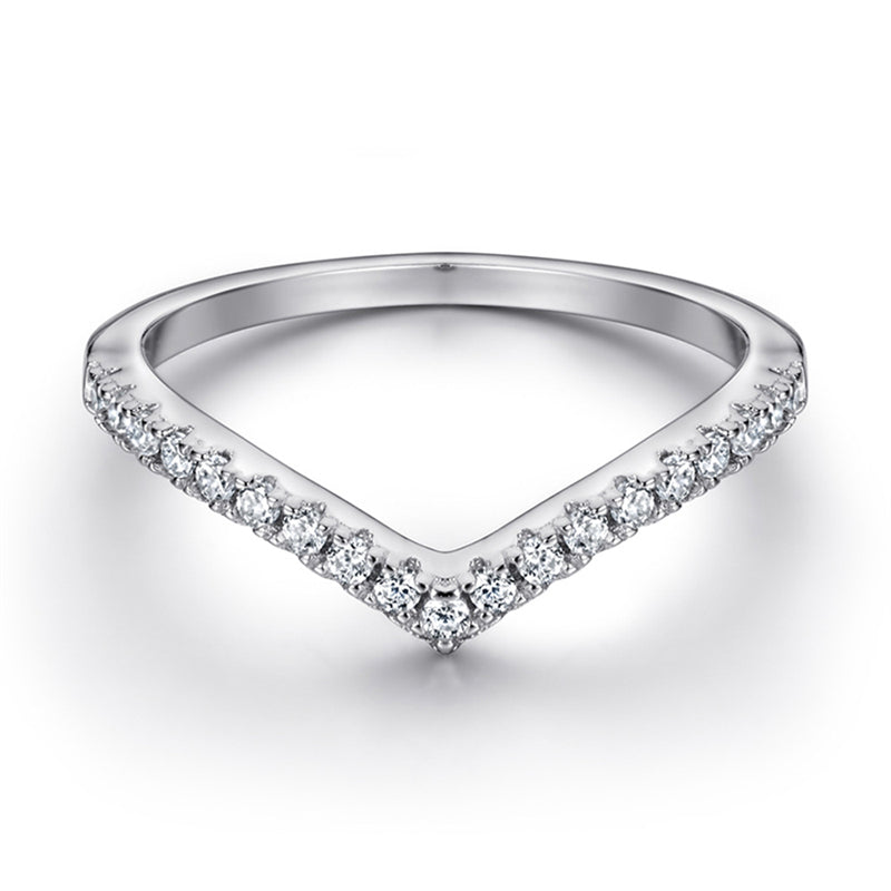 S925 Sterling Silver Interlocking Ring Set - Modern Twisted Pavé Zirconia Jewelry