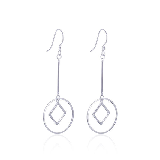 S925 Sterling Silver Koi Fish Hoop Earrings - Modern Chinese Style Lucky Fish Earrings for Women