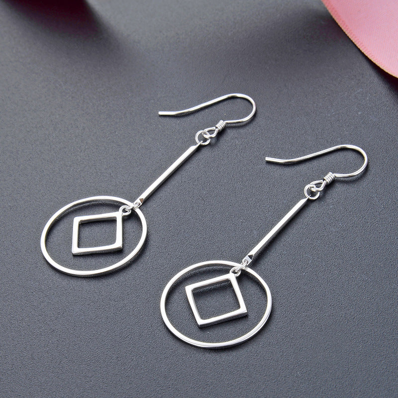 S925 Sterling Silver Koi Fish Hoop Earrings - Modern Chinese Style Lucky Fish Earrings for Women