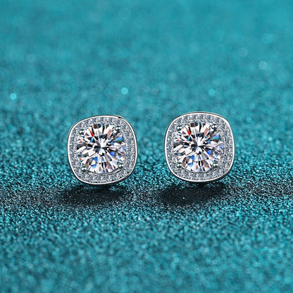S925 Sterling Silver Leaf Moissanite Stud Earrings Plated with Pt950 Gold - Exotic Floral Inspired Jewelry