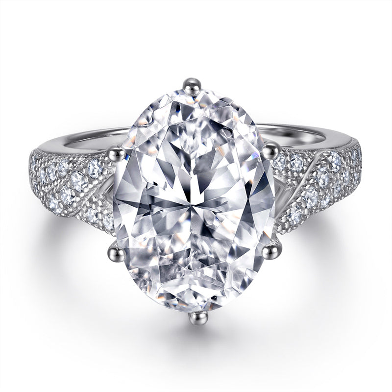 S925 Sterling Silver Marquise Ring - Unique Geometric Jewelry for Women