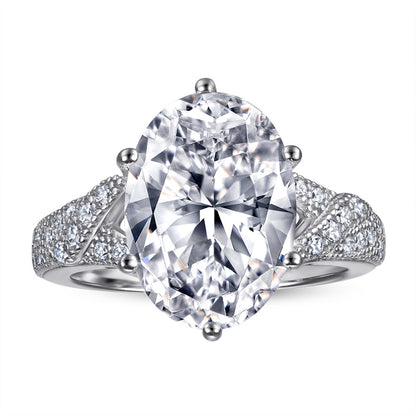 S925 Sterling Silver Marquise Ring - Unique Geometric Jewelry for Women