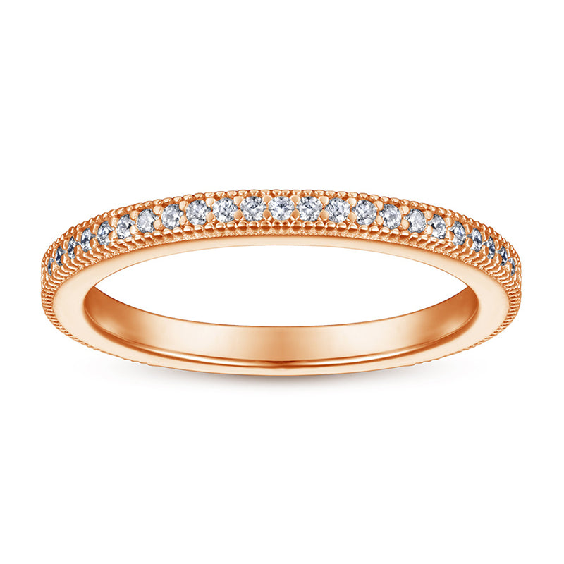 S925 Sterling Silver Micro-Pavé Index Finger Ring - Delicate Zirconia Accent Jewelry