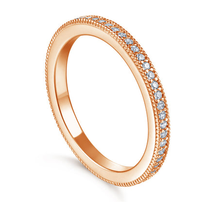 S925 Sterling Silver Micro-Pavé Index Finger Ring - Delicate Zirconia Accent Jewelry