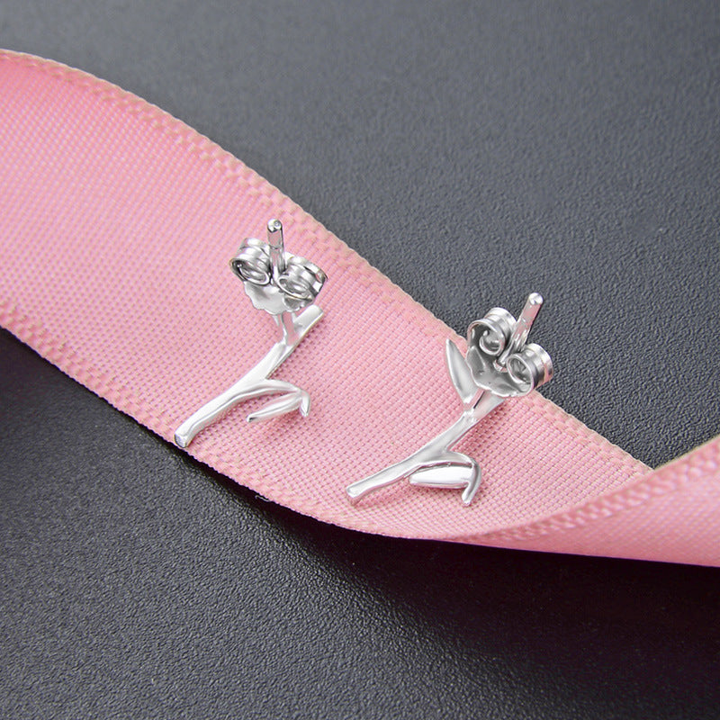 S925 Sterling Silver Money Toad Stud Earrings - Minimalist Chinese Lucky Charm Earrings