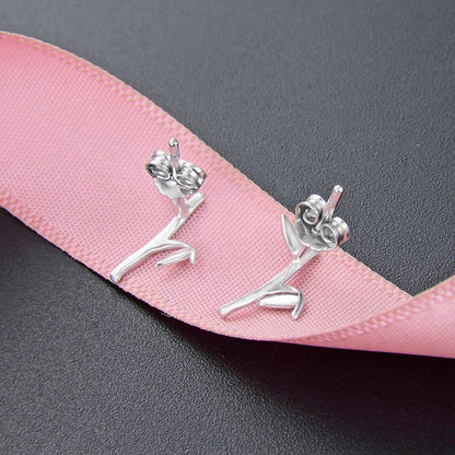 S925 Sterling Silver Money Toad Stud Earrings - Minimalist Chinese Lucky Charm Earrings
