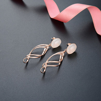 S925 Sterling Silver Polka Dot Stud Earrings - Geometric European Style Earrings for Women