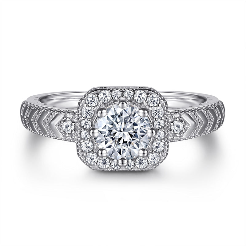 S925 Sterling Silver Princess Cut Zirconia Ring - Bestselling European-Style Solitaire Jewelry