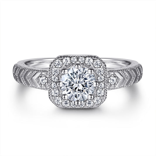 S925 Sterling Silver Princess Cut Zirconia Ring - Bestselling European-Style Solitaire Jewelry