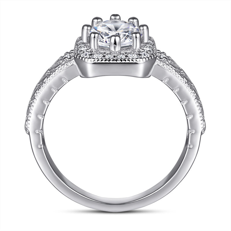 S925 Sterling Silver Princess Cut Zirconia Ring - Bestselling European-Style Solitaire Jewelry