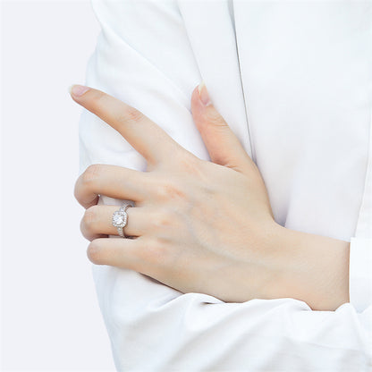S925 Sterling Silver Princess Cut Zirconia Ring - Bestselling European-Style Solitaire Jewelry