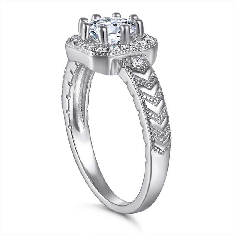 S925 Sterling Silver Princess Cut Zirconia Ring - Bestselling European-Style Solitaire Jewelry