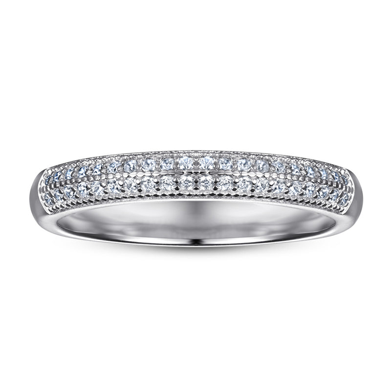 S925 Sterling Silver Rose Gold Plated Zirconia Ring - Tarnish-Resistant Minimalist Jewelry for Women