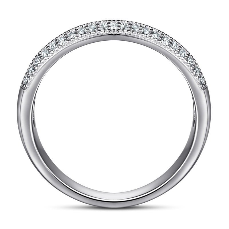 S925 Sterling Silver Rose Gold Plated Zirconia Ring - Tarnish-Resistant Minimalist Jewelry for Women
