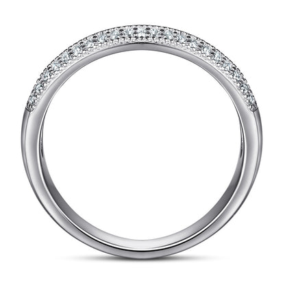 S925 Sterling Silver Rose Gold Plated Zirconia Ring - Tarnish-Resistant Minimalist Jewelry for Women