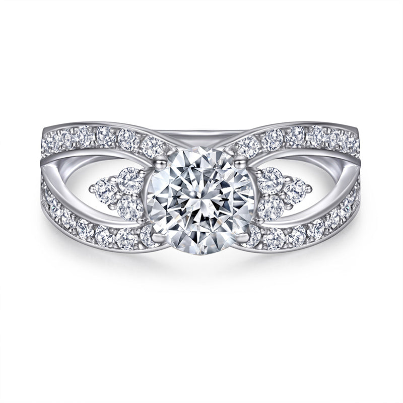 S925 Sterling Silver Stackable Couple's Ring Set - Modern Geometric Zirconia Jewelry