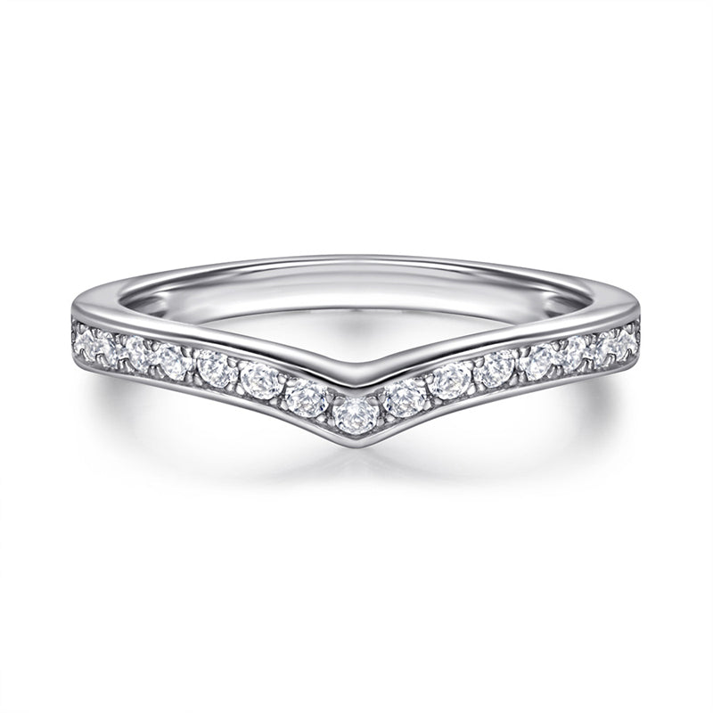 S925 Sterling Silver Stackable Couple's Ring Set - Modern Geometric Zirconia Jewelry