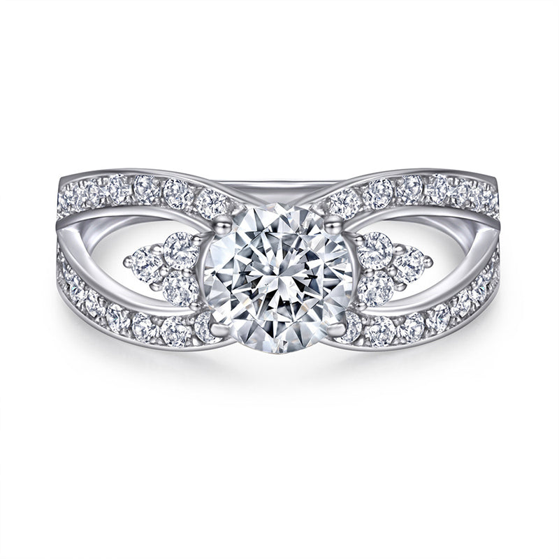 S925 Sterling Silver Stackable Couple's Ring Set - Modern Geometric Zirconia Jewelry