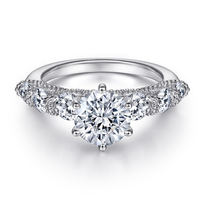 S925 Sterling Silver Stackable Ring Set - Modern Geometric Wedding Band Collection