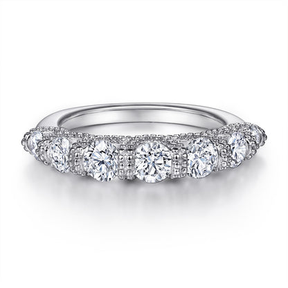 S925 Sterling Silver Stackable Ring Set - Modern Geometric Wedding Band Collection